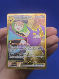 Pokemon Destined Rivals Team Rocket’s Crobat ex 242/182 Gold Hyper Rare NM - Image 2