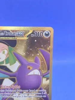Pokemon Destined Rivals Team Rocket’s Crobat ex 242/182 Gold Hyper Rare NM - Image 4
