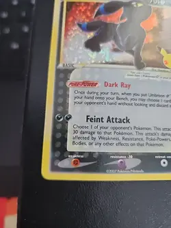 Umbreon Gold Star 17/17 Celebrations: Classic Collection Holo Pokemon English NM - Image 3