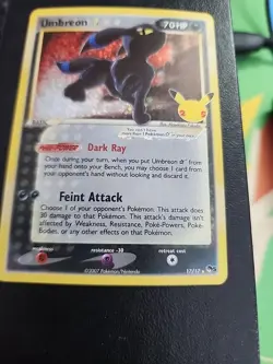 Umbreon Gold Star 17/17 Celebrations: Classic Collection Holo Pokemon English NM - Image 5