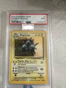 Pokemon TCG Magneton 009/130 Base Set 2 Holo PSA 9 Screw Swirl 🍥💫 New Cert - Image 1