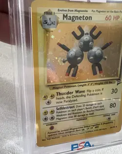 Pokemon TCG Magneton 009/130 Base Set 2 Holo PSA 9 Screw Swirl 🍥💫 New Cert - Image 3