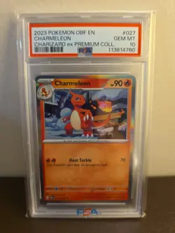 2023 POKEMON OBF EN-OBSIDIAN FLAMES #027 CHARMELEON PSA 10 - Image 1