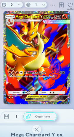 Pokemon TCG POCKET - Mega Charizard Y ex Full Art 2⭐, Crimson Blaze, English - Image 1
