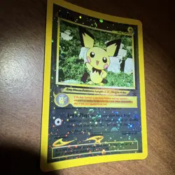 Pichu Reverse Holo Black Star Promo 35 WOTC Pokemon Card - LP+-NM *SWIRL* - Image 2