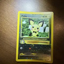 Pichu Reverse Holo Black Star Promo 35 WOTC Pokemon Card - LP+-NM *SWIRL* - Image 5