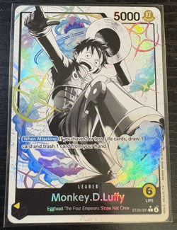 One Piece TCG - ST29-001 Alt Art Leader Card - Monkey.D.Luffy - Image 1