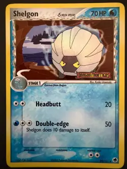 2006 Pokemon SHELGON Ex Dragon Frontiers REVERSE HOLO Foil STAMPED Card 38/101 - Image 1