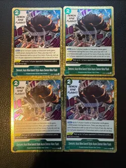 OP07-036 Demonic Aura Nine-Sword One Piece Card Game 500 Years in the Future x4 - Image 1