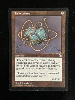 Heartstone MTG Stronghold Magic the Gathering LP 1998 Vintage WOTC Card - Image 1