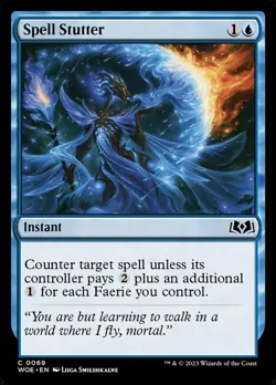 4 x Spell Stutter: FOIL Magic the Gathering Wilds of Eldraine Pauper Play Set - Image 1