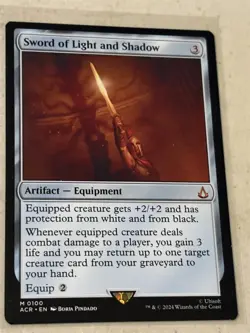 mtg Sword of Light and Shadow, mythic rare, Assassin's Creed, unplayed - Image 1
