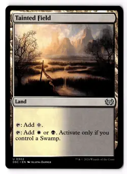 Tainted Field 302 Commander: Duskmourn: House of Horror NM - Image 1