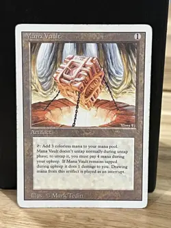 MTG Magic the Gathering Mana Vault Revised Edition - Moderate Play Condition - Image 1