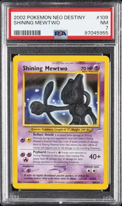 2002 POKEMON NEO DESTINY #109 SHINING MEWTWO PSA 7 - Image 1