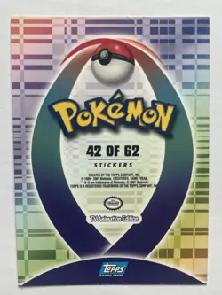 2001 Topps Pokemon Johto Sticker #42 Girafarig TV Animation Edition LP/VG - Image 2