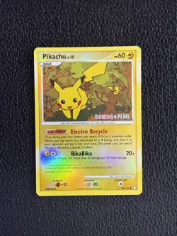 Pokemon Pikachu reverse holo 94/123 Diamond & Pearl Stamp Mysterious Treasures - Image 1