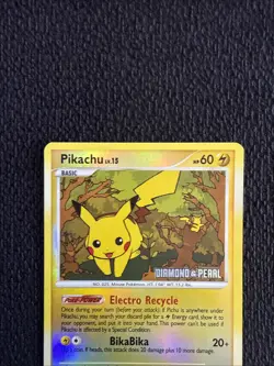 Pokemon Pikachu reverse holo 94/123 Diamond & Pearl Stamp Mysterious Treasures - Image 2