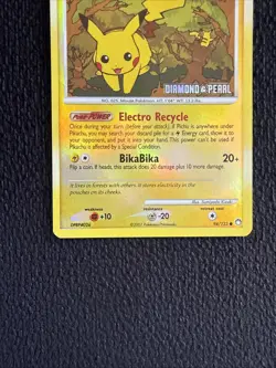 Pokemon Pikachu reverse holo 94/123 Diamond & Pearl Stamp Mysterious Treasures - Image 3