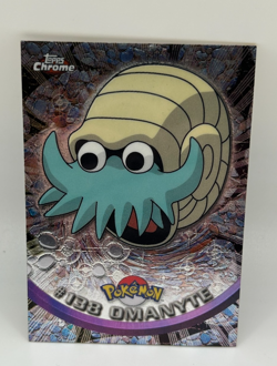 2000's Topps Chrome Pokemon Omanyte #138 Foil TV Animation Edition - Image 1