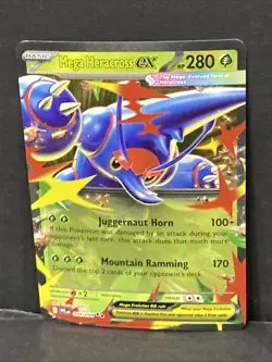 Mega Heracross Ex Pokemon ME02: Phantasmal Flames 004/094 Holo Double Rare - Image 1