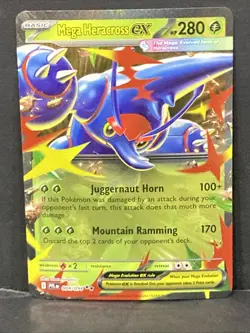 Mega Heracross Ex Pokemon ME02: Phantasmal Flames 004/094 Holo Double Rare - Image 2