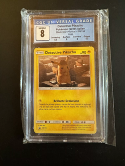 Pokemon Movie Detective 2019 Pikachu Holo Black Star Promo #SM194 Cgc 8 NM-MT - Image 1