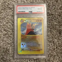 Pokemon Magcargo Skyridge E Reader English Reverse Holo Rare #18 PSA 10 LOW POP - Image 1