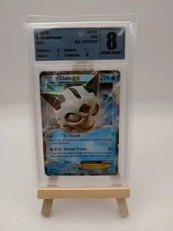 Pokemon TCG Glalie EX 34/162 XY Breakthrough Ultra Holo Rare Platinum Graded 8 - Image 1