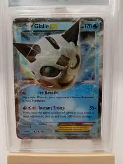Pokemon TCG Glalie EX 34/162 XY Breakthrough Ultra Holo Rare Platinum Graded 8 - Image 2
