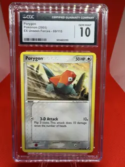 Porygon EX Unseen Forces 69/115 CGC GEM MINT 10 Pokemon TCG 2005 Vintage - Image 1