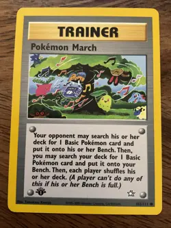 Pokemon March 102/111 Neo Genesis, Common 1st Edition - Image 1