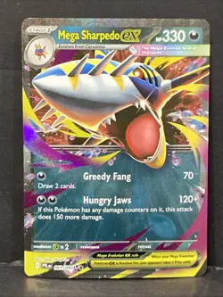 Mega Sharpedo Ex Pokemon ME02: Phantasmal Flames 061/094 Holo Double Rare - Image 1