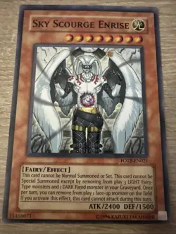 Yu-Gi-Oh Sky Scourge Enrise Super Rare #FOTB-EN021 MP - Image 1