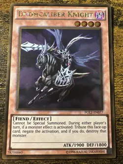 Yu-Gi-Oh Doomcaliber Knight PGL2-EN077 Gold Rare Light Play Condition - Image 1