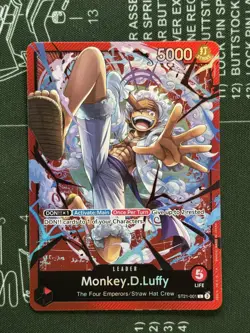 • Monkey.D.Luffy • ST21-001 Leader EX: Gear 5 One Piece TCG English - Image 1