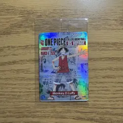 One Piece Monkey.D.Luffy College Basketball US Voyage Card + Poster (Rutgers) - Image 1