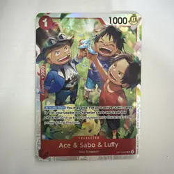 Ace & Sabo & Luffy OP13-007 Carrying On His Will Foil SR one piece TCG card - Image 1