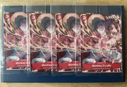 (4) Monkey D Luffy P-006 Retail PROMO One Piece TCG Sealed - Image 1