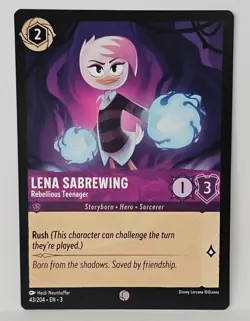 2024 Disney Lorcana Into The Inklands #43 Lena Sabrewing Rebellious Teenager - Image 1