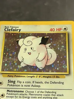 Clefairy Pokemon Card 5/102 Holo Vintage 1999 Pokemon TCG - Image 2