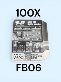 100x Dragon Ball Fusion World Rivals Clash FB06 Code Cards - Image 1