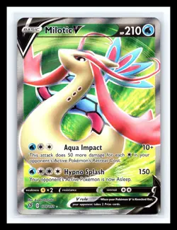 💥 Milotic V # 179/192 Rebel Clash Full Art Ultra Rare Holo Pokemon Card - Image 1