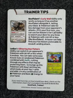 Stellar Crown Placeholder Trainer Tips Lapras Pokemon Card NM - Image 2