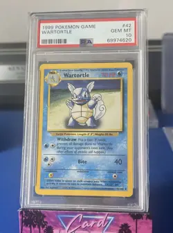 1999 POKEMON GAME #42 WARTORTLE PSA 10 - Image 1
