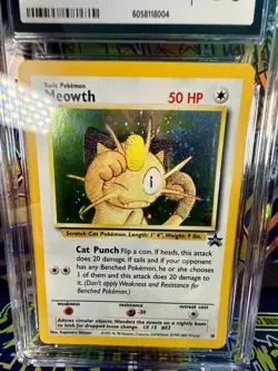 Pokemon Meowth #10 Game Boy Black Star Promo Holo CGC Gem Mint 10 - Image 3