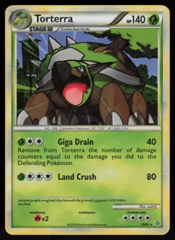 Torterra 10/95 Rare HGSS Unleashed Holo Pokemon - Image 1