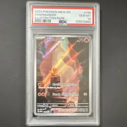 Pokemon Charmander #168/165 SV151 Illustration Rare Holo PSA 10 English - Image 1