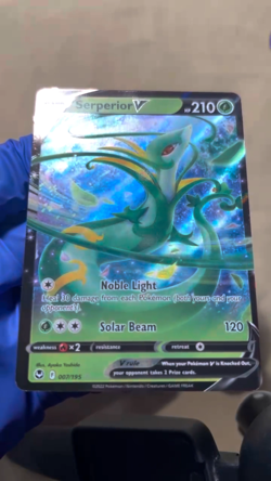 Serperior V 007/195 Ultra Rare 2022 Pokemon Silver Tempest NM 007/195 - Image 2