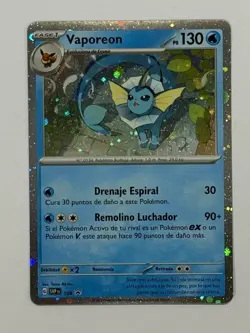 Pokemon TCG Vaporeon SVP 168 Cosmos Holo Promo Scarlet & Violet Promos SPANISH - Image 1